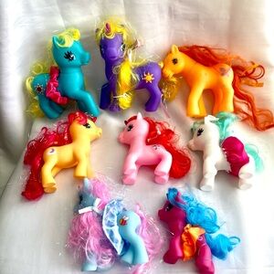 Lot Of 8 Gi Go My Little Pony Inspired Ponies VTG 80s 90s